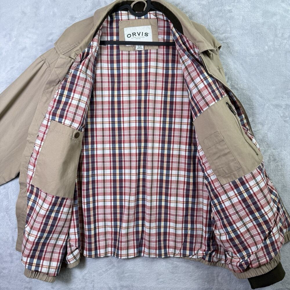 Orvis Sport Coat Jacket Men's XL Cream Plaid Lining Corduroy Cuffs *Flaws Golf - Picture 14 of 16